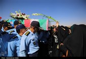 استقبال از پیکر شهید محمد خاکی زاده در پایگاه نوژه همدان
