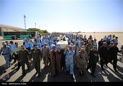 استقبال از پیکر شهید محمد خاکی زاده در پایگاه نوژه همدان