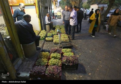 بازار فروش انگور در همدان