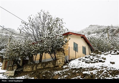 بارش برف پاییزی در اشکورات گیلان