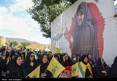 آیین تشییع پیکر شهیده معصومه کرباسی و  شهید حجت‌الاسلام صباحی - شیراز