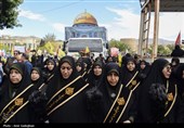 آیین تشییع پیکر شهیده معصومه کرباسی و  شهید حجت‌الاسلام صباحی - شیراز