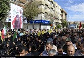 آیین تشییع پیکر شهیده معصومه کرباسی و  شهید حجت‌الاسلام صباحی - شیراز
