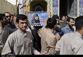 آیین تشییع پیکر شهیده معصومه کرباسی و  شهید حجت‌الاسلام صباحی - شیراز