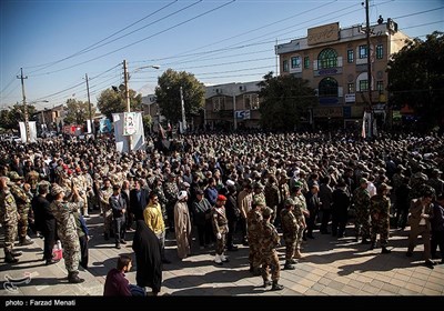 مراسم تشییع پیکر شهید سجاد منصوری شهید پدافند هوایی