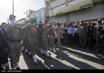مراسم تشییع پیکر شهید حمزه جهاندیده شهید پدافند هوایی ارتش