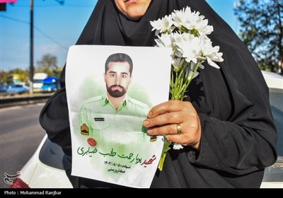 مراسم تشییع پیکر شهدای امنیت در رشت