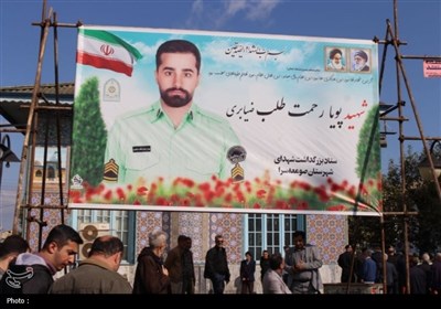 تشییع باشکوه تازه داماد شهید امنیت در صومعه سرا