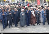 تشییع باشکوه تازه داماد شهید امنیت در صومعه سرا