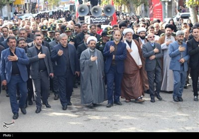 تشییع باشکوه تازه داماد شهید امنیت در صومعه سرا