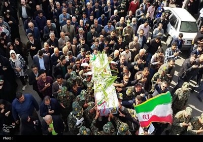 تشییع باشکوه تازه داماد شهید امنیت در صومعه سرا