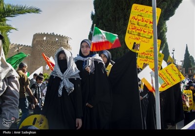 راهپیمایی 13 آبان در مشهد و شیراز