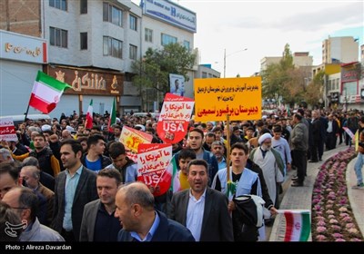 راهپیمایی ۱۳ آبان در اردبیل 