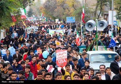 راهپیمایی ۱۳ آبان در اردبیل 