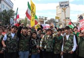 شکوه حضور راهپیمایان 13 آبان در ورامین