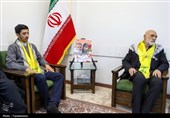 دیدار فرماندۀ کل سپاه با خانواده شهیدان عواضه، کرباسی و حیدری