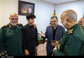 دیدار فرماندۀ کل سپاه با خانواده شهیدان عواضه، کرباسی و حیدری