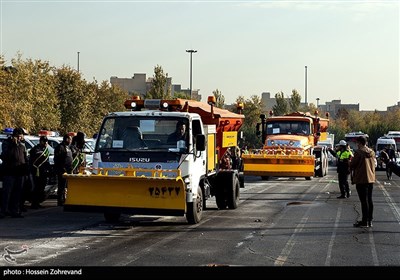 مانور مشترک زمستانی شهرداری و پلیس راهور