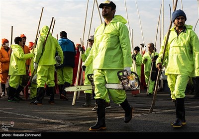 مانور مشترک زمستانی شهرداری و پلیس راهور