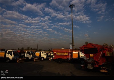 مانور مشترک زمستانی شهرداری و پلیس راهور