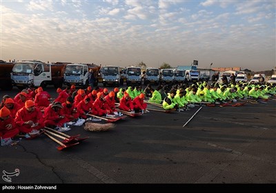 مانور مشترک زمستانی شهرداری و پلیس راهور