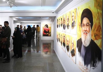 نمايشگاه،ققنوس،قدس،هنري،آثار،تصويرسازي،حوزه،جهاد،هنرمندان،شه ...