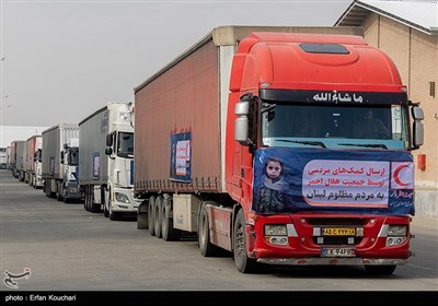 ارسال اقلام غذایی و بهداشتی به لبنان توسط هلال احمر