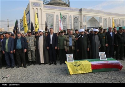 پیکر شهید مدافع حرم در باقرشهر تشییع شد