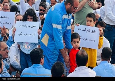  تجمع اعتراضی بزرگ کارگران مجتمع گازی پارس جنوبی