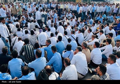  تجمع اعتراضی بزرگ کارگران مجتمع گازی پارس جنوبی