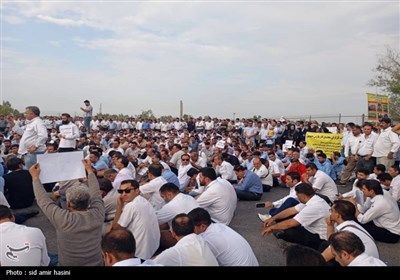  تجمع اعتراضی بزرگ کارگران مجتمع گازی پارس جنوبی