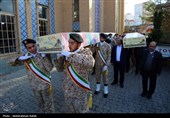 مراسم استقبال از پنج شهید گمنام دفاع مقدس درهمدان