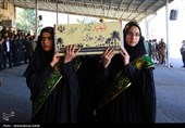 مراسم استقبال از پنج شهید گمنام دفاع مقدس درهمدان