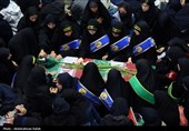 مراسم استقبال از پنج شهید گمنام دفاع مقدس درهمدان