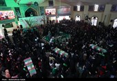 مراسم استقبال از پنج شهید گمنام دفاع مقدس درهمدان