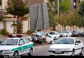 تصادف با تابلوی راهنما در کرمان