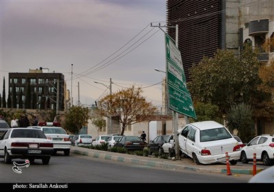 تصادف با تابلوی راهنما در کرمان