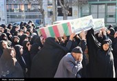 تشییع 5 شهید گمنام دفاع مقدس در دامغان