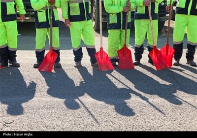 مانور زمستانی دستگاه های خدمات رسان - زنجان