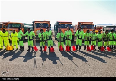 مانور زمستانی دستگاه های خدمات رسان - زنجان