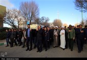 مراسم وداع با شهید گمنام در نیروگاه برق شهید مفتح همدان