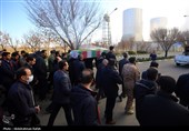 مراسم وداع با شهید گمنام در نیروگاه برق شهید مفتح همدان