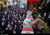 Mass Funerals Held for Unidentified Iranian Martyrs