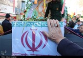 تشییع پیکر 2 شهید مرزبانی در کردستان+تصویر