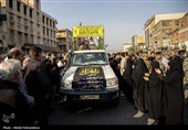 تشییع پیکر مطهر 14 شهید گمنام دفاع مقدس در اهواز