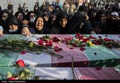 تشییع پیکر مطهر 14 شهید گمنام دفاع مقدس در اهواز