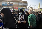 تشییع پیکر مطهر 14 شهید گمنام دفاع مقدس در اهواز