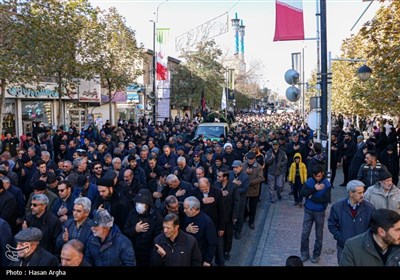 تشییع پیکر دو شهید گمنام دفاع مقدس در زنجان