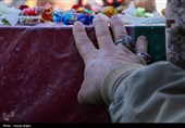 تشییع پیکر دو شهید گمنام دفاع مقدس در زنجان