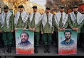 مراسم تشییع سه شهید گمنام در قم و تبریز
